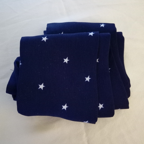 COLLECTION EIGHTEEN - White Star and Navy Blue Skinny Scarf / Belt. 80 Inches! - Picture 2 of 3